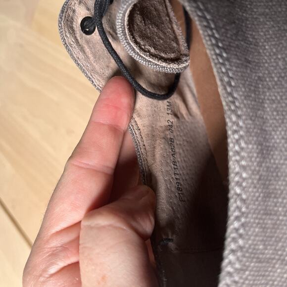 John Varvatos USA Gray Canvas Derby Shoes Men’s 13M Lace-Up Casual Dress - Picture 7 of 9